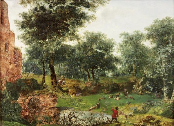 Jan van der Heyden Wooded landscape